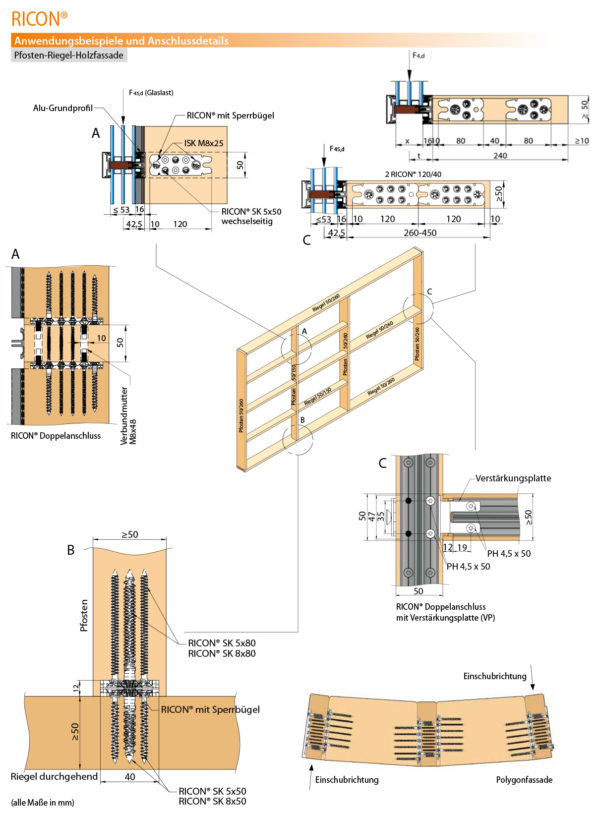 Pfosten-Riegel Holz-Glasfassaden | Knapp Verbinder