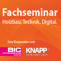 Hinweismeldung für das Fachseminar Holzbau.Technik.Digital