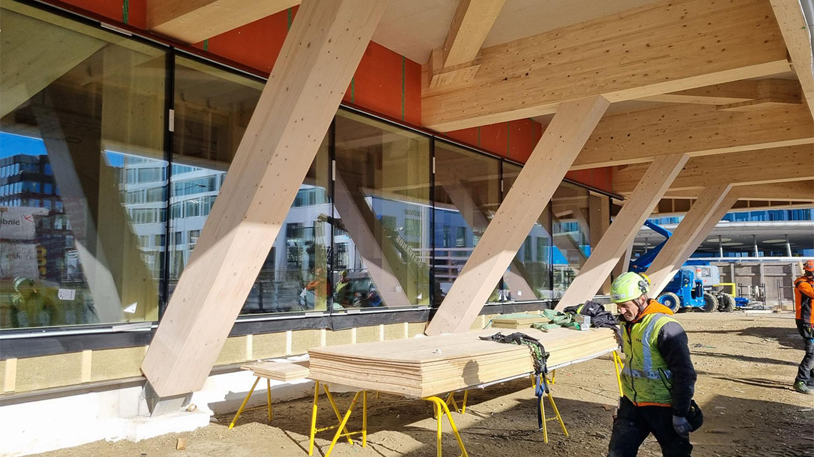 Fyrtornet Malmö – Sweden’s tallest timber office building with KNAPP RICON® connectors for the glass façade